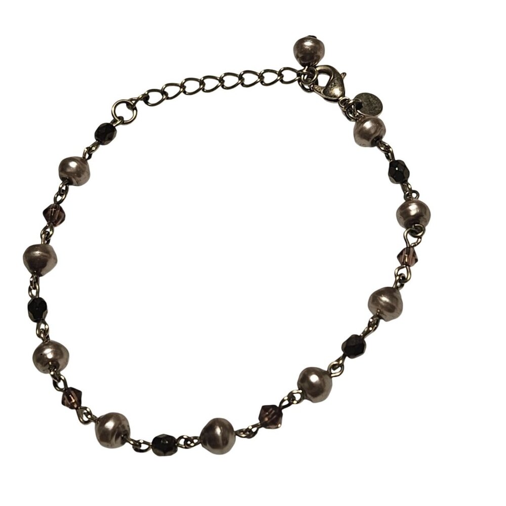 M&S Elegant Gold Tone Bead Chain Bracelet Formal Fashion Jewelry Classic Women